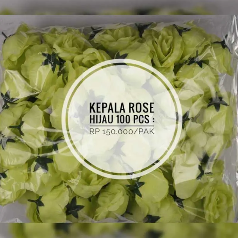 Kepala Rose MAK Hijau isi 100 pcs