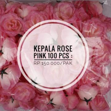Kepala Rose MAK Pink isi 100 pcs