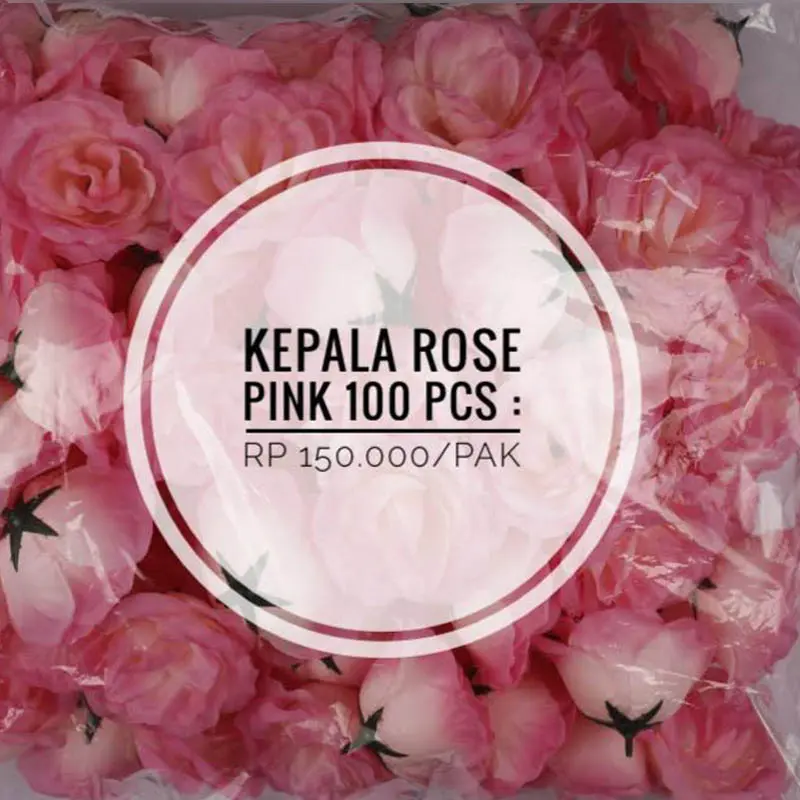 Kepala Rose MAK Pink isi 100 pcs