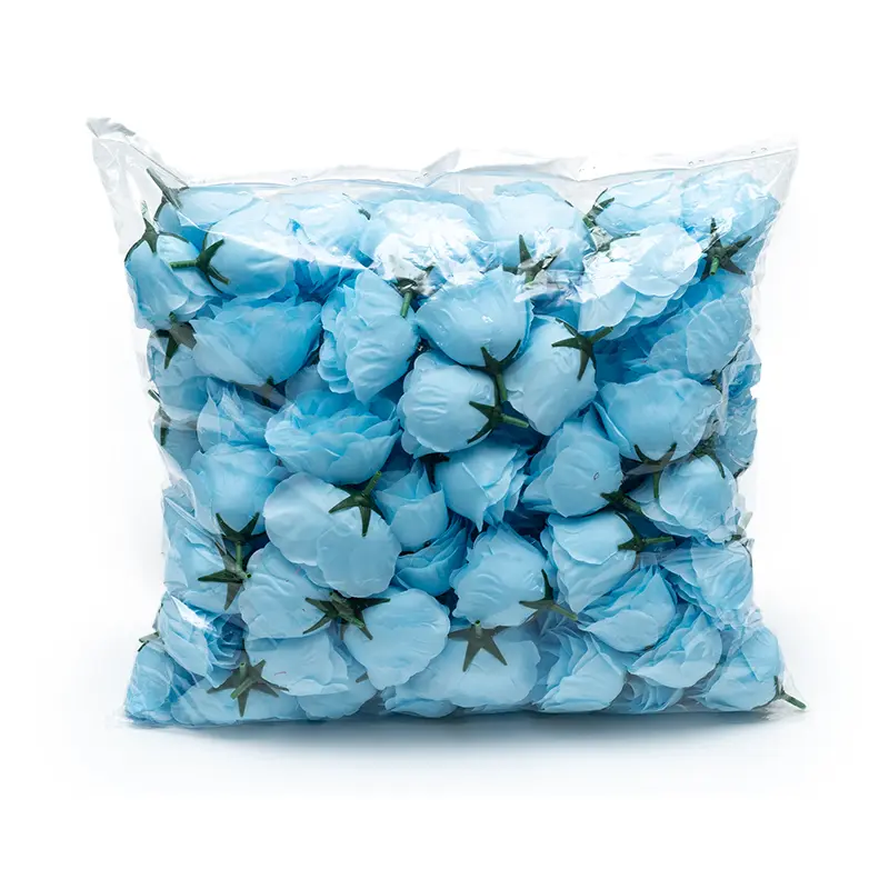 Kepala Rose Mini Biru isi 100 pcs