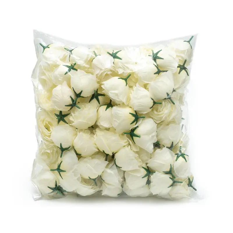 Kepala Mini Rose Putih isi 100 pcs