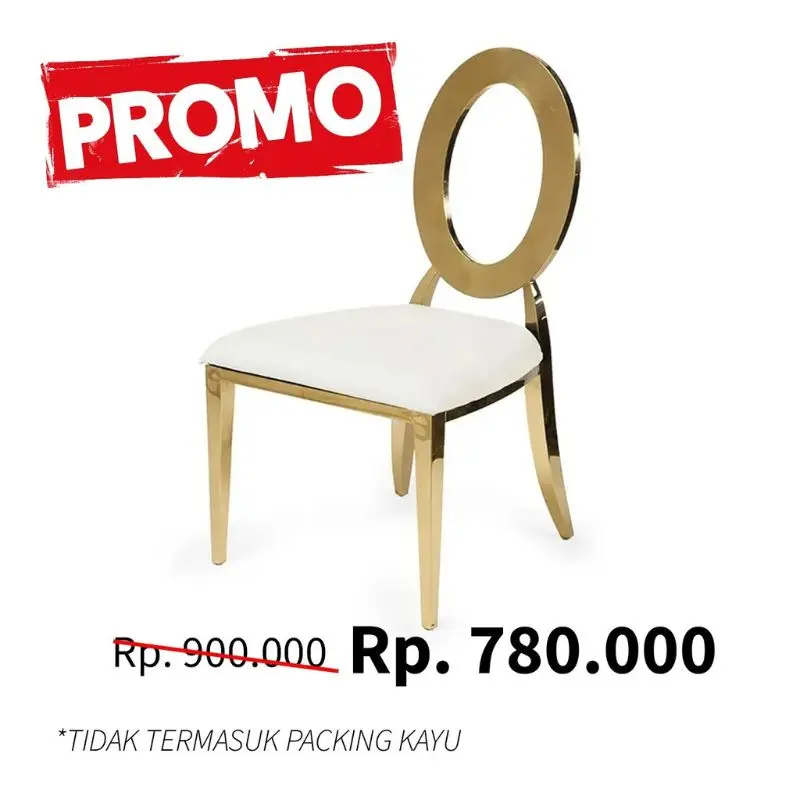 Kursi Emas Oval Stainless Steel