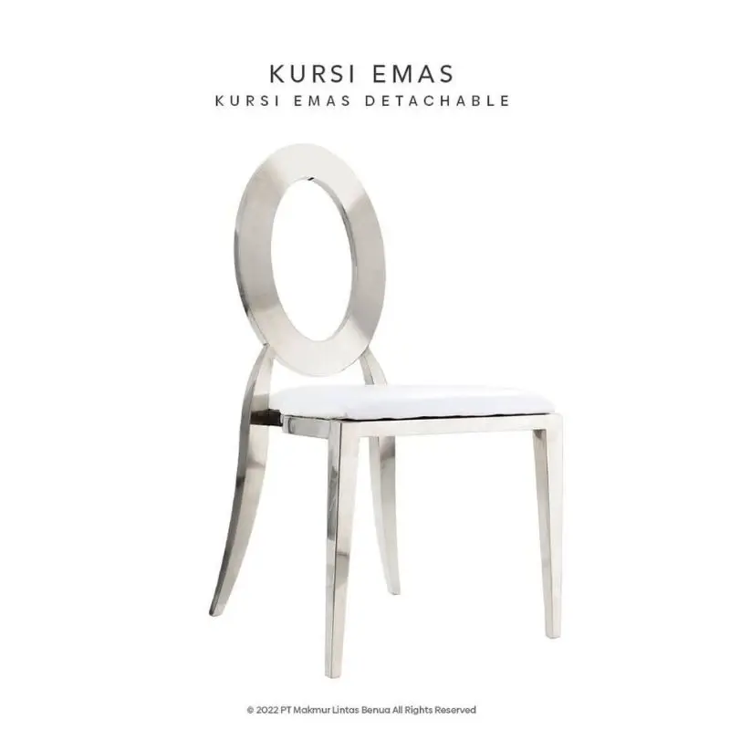 Kursi Silver Oval Stainless Steel