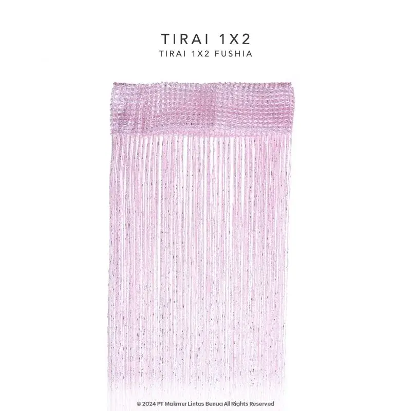 Tirai Glitter Uk. 1x2 - Fushia