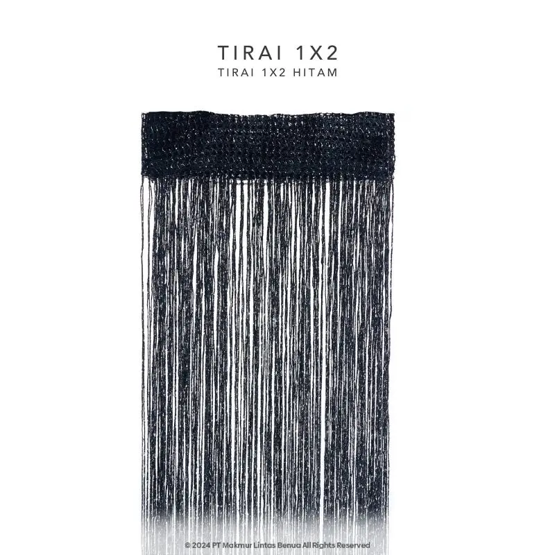 Tirai Glitter Uk. 1x2 - Hitam