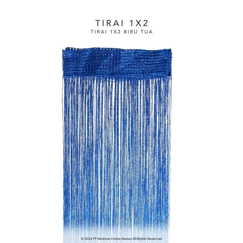 Tirai Glitter Uk. 1x2 - Biru Tua