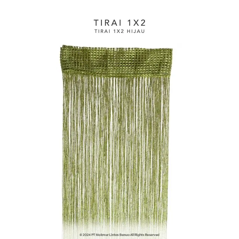 Tirai Glitter Uk. 1x2 - Hijau