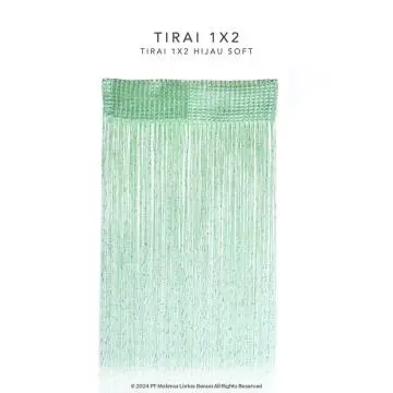 Tirai Glitter Uk. 1x2 - Hijau Soft