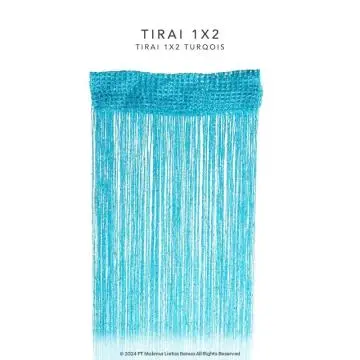 Tirai Glitter Uk. 1x2 - Turqois