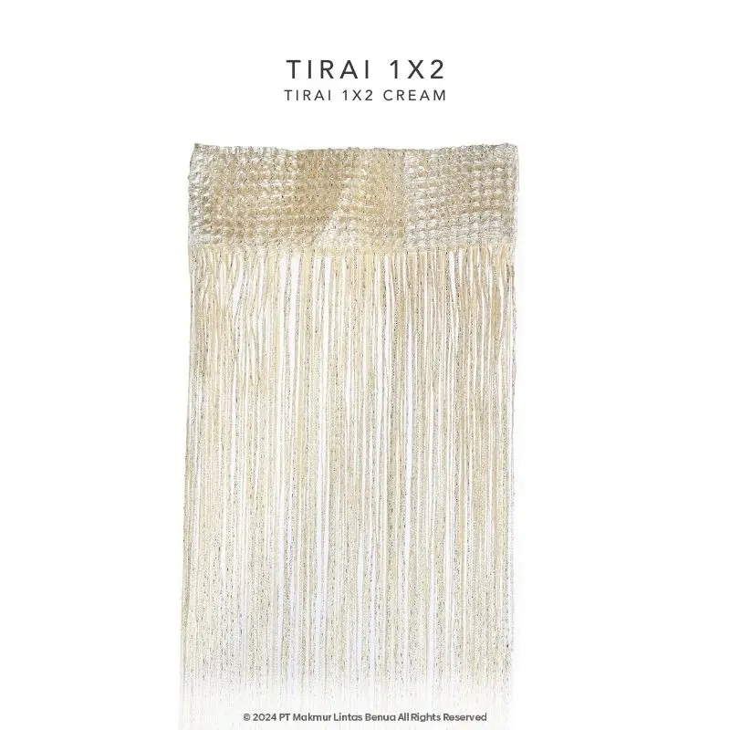Tirai Glitter Uk. 1x2 - Cream