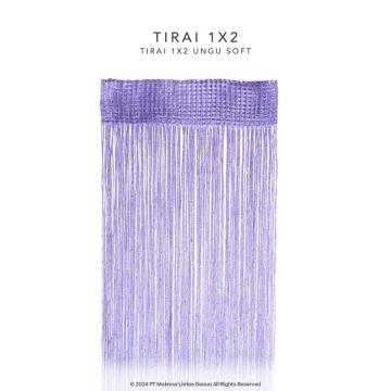 Tirai Glitter Uk. 1x2 - Ungu Soft