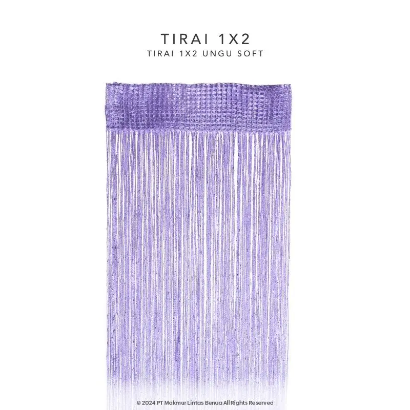 Tirai Glitter Uk. 1x2 - Ungu Soft